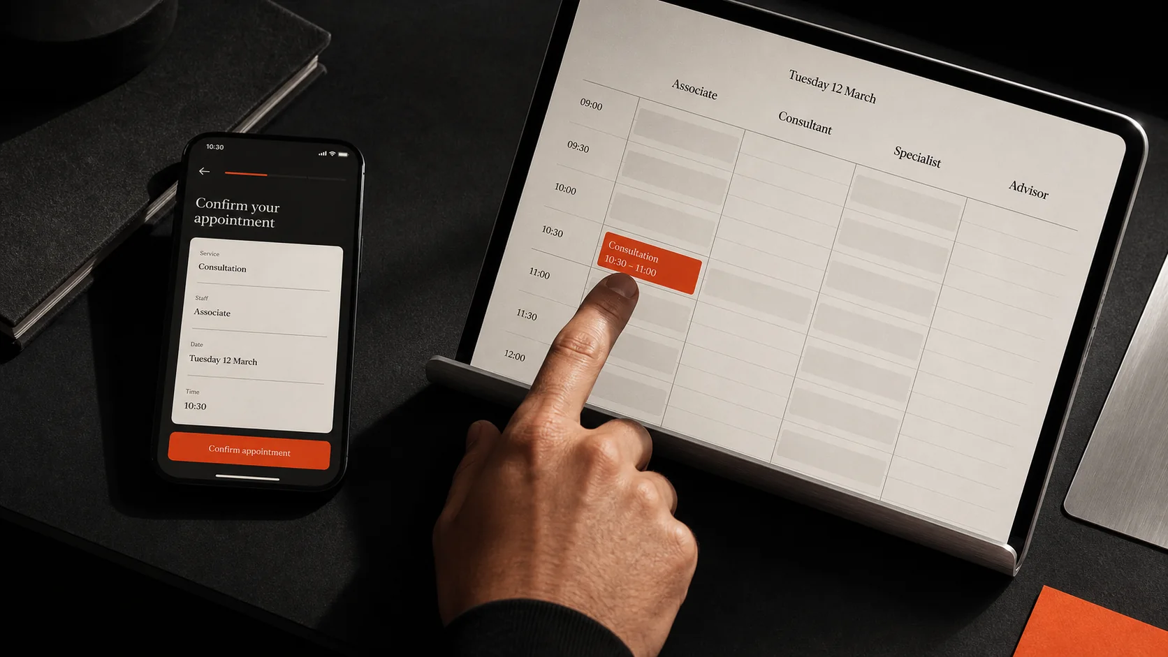 Custom online appointment booking system for a UK business