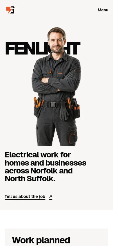 Fenlight Electrical mobile website preview